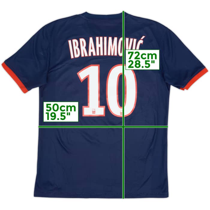 2013-14 Paris Saint-Germain Home Shirt Ibrahimovic #10 - 7/10 - (M)