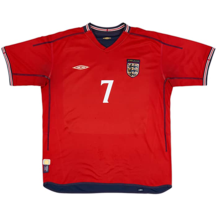 2002-04 England Away Shirt Beckham #7 - 4/10 - (XL)