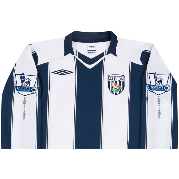 2008-09 West Brom Match Issue Home L/S Shirt Donk #30