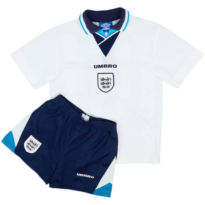 1995-97 England Home Shirt & Shorts Shearer #9 - 9/10 - (L.Boys)
