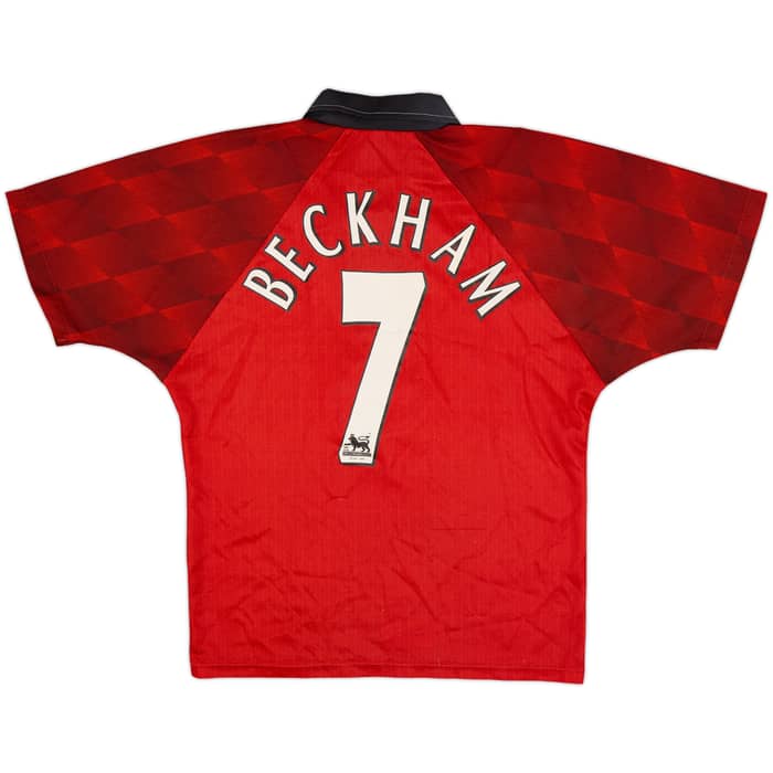 1996-98 Manchester United Home Shirt & Shorts - 8/10 - (Y)