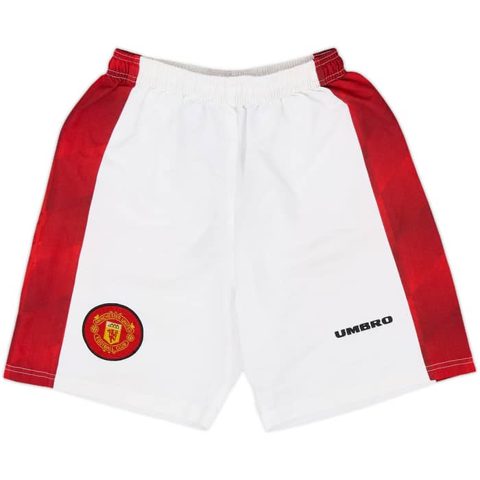 1996-98 Manchester United Home Shirt & Shorts - 8/10 - (Y)
