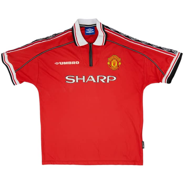 1998-00 Manchester United Home Shirt & Shorts Beckham #7 - 5/10 - (XL)