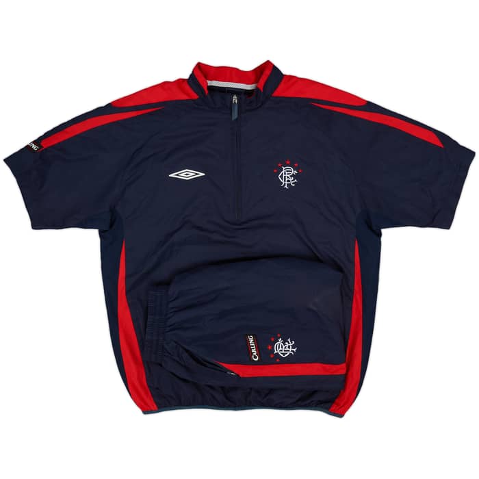 2007-08 Rangers Umbro 3/4 S/S Tracksuit - 9/10 - (L)