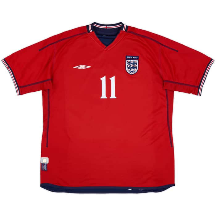 2002-04 England Away Shirt Heskey #11 - 9/10 - (XL)