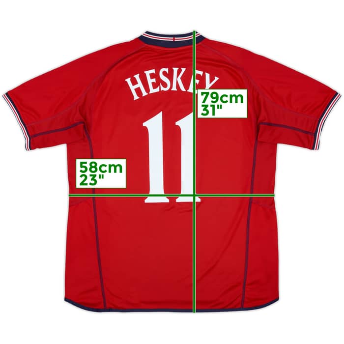 2002-04 England Away Shirt Heskey #11 - 9/10 - (XL)