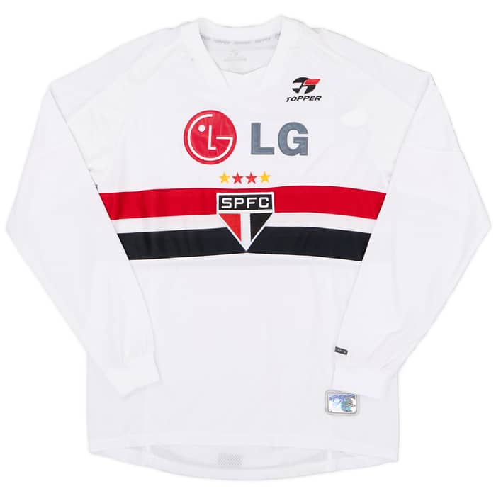 2003 Sao Paulo Home L/S Shirt #10 - 8/10 - (XL)