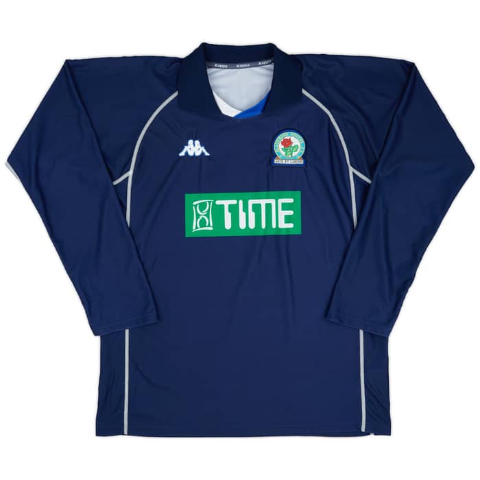 2001-02 Blackburn Away L/S Shirt Dunn #8 - 8/10 - (XXL)