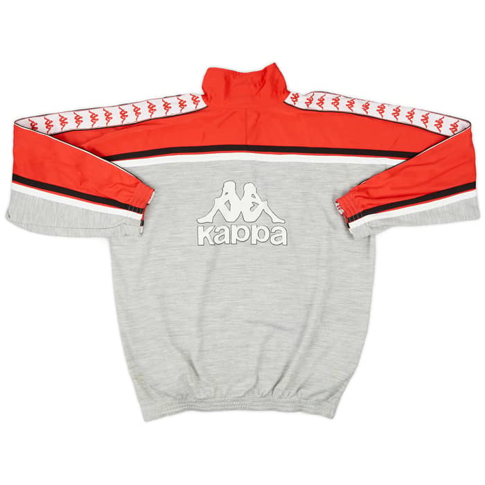 1987-88 AC Milan Kappa 1/4 Zip Track Jacket - 8/10 - (L)