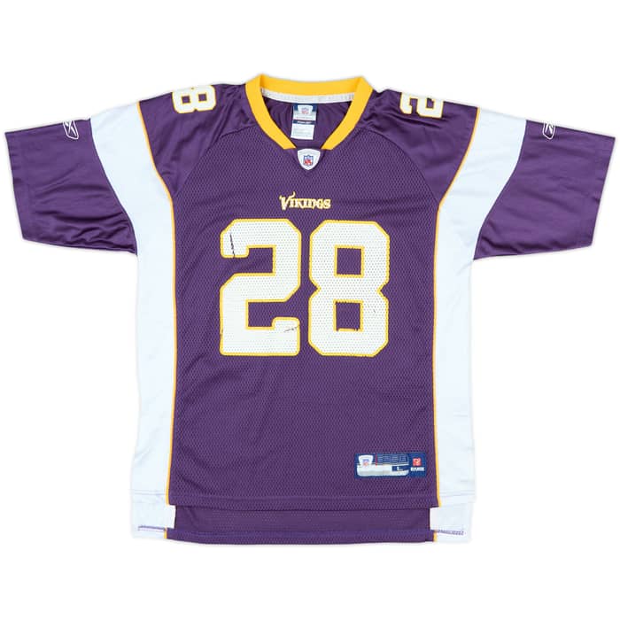 2007 Minnesota Vikings Peterson #28 Reebok On Field Home Jersey - 5/10 - (L.Boys)