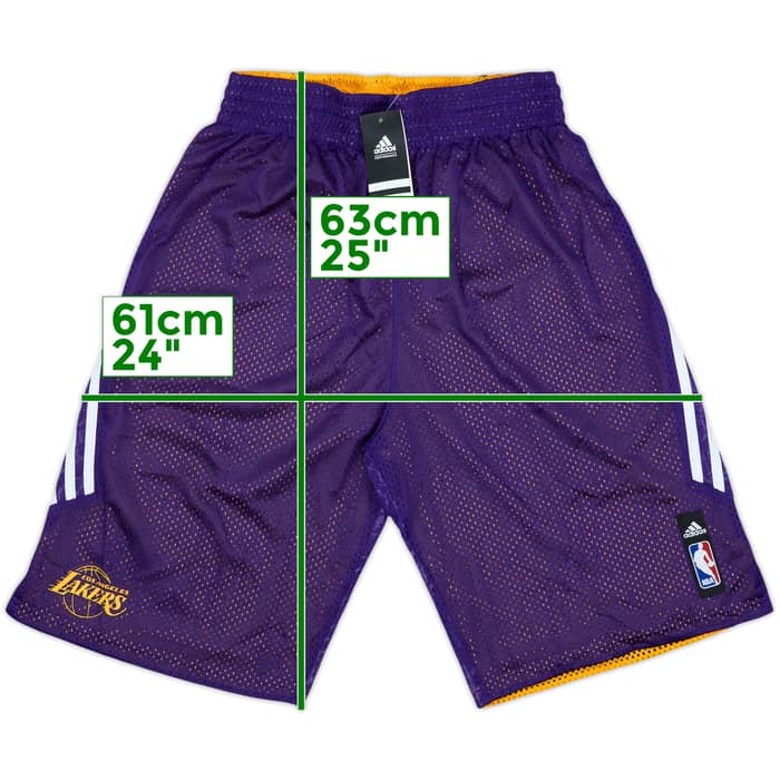 2013-14 LA Lakers adidas Reversible Training Shorts (M)
