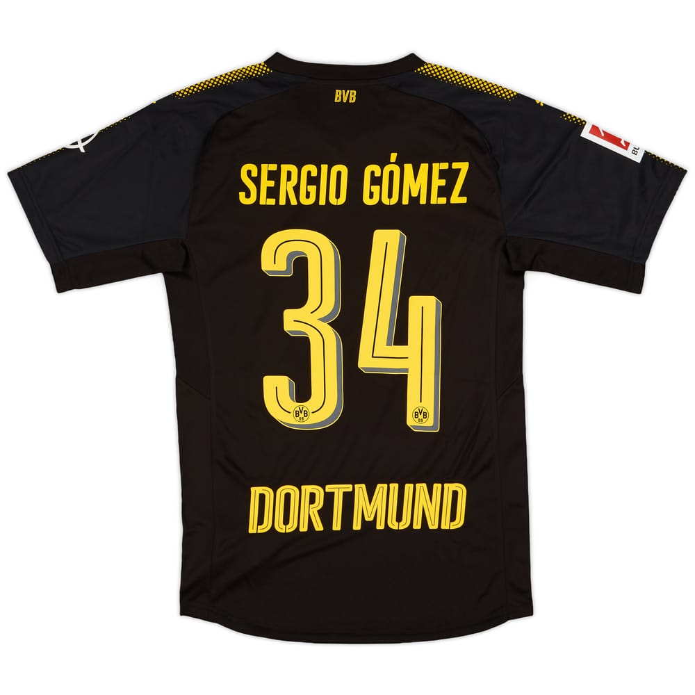 2017-18 Borussia Dortmund Authentic Away Shirt Sergio Gomez #34 - 9/10 - (S)