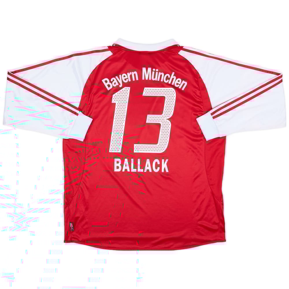2004-05 Bayern Munich Home L/S Shirt Ballack #13 - 8/10 - (XL)