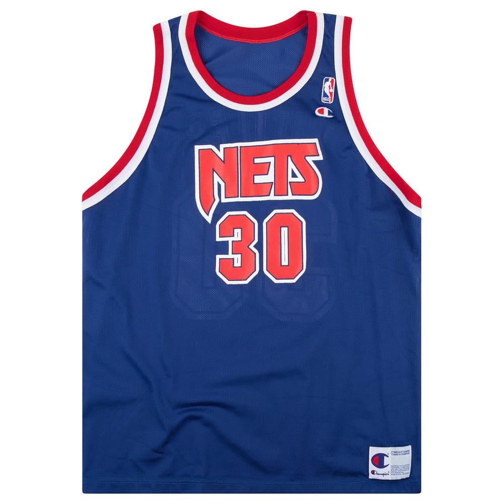 1996-97 New Jersey Nets Kittles #30 Champion Jersey (Away) XL