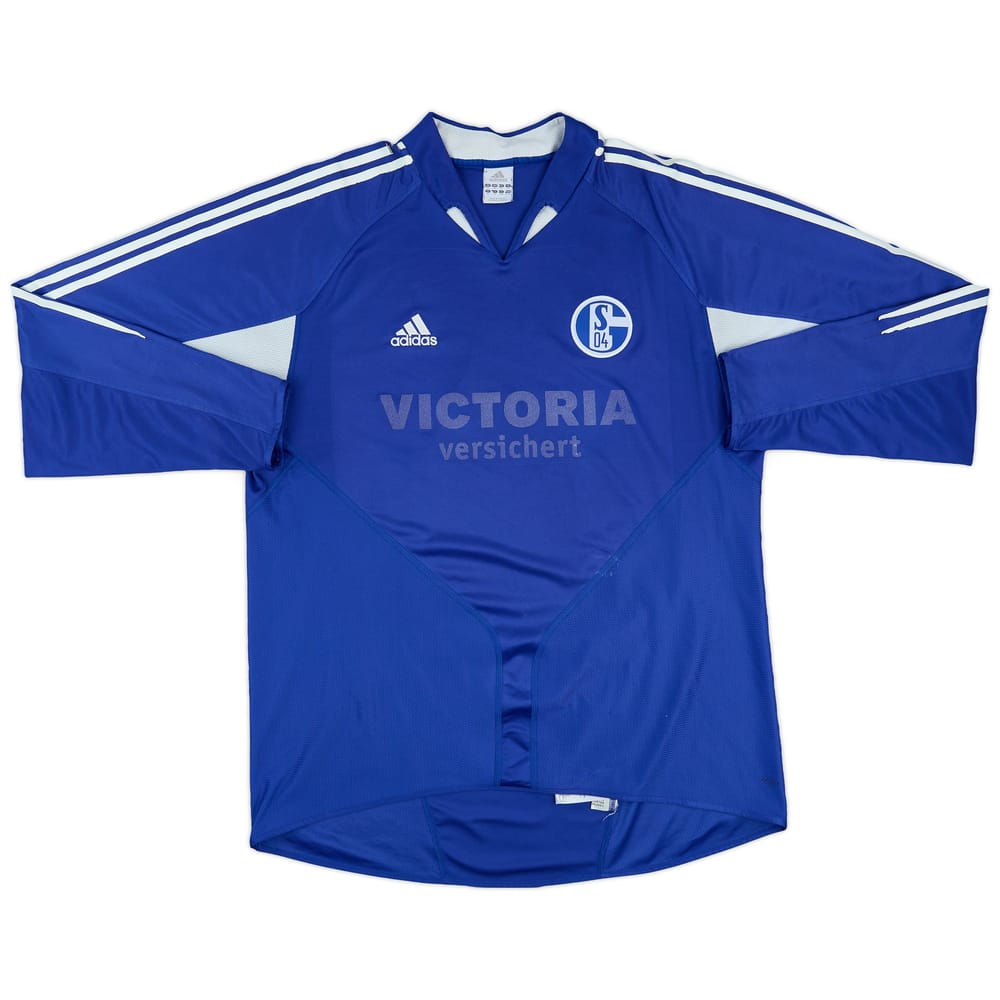 2004-05 Schalke Home L/S Shirt - 4/10 - (XL)