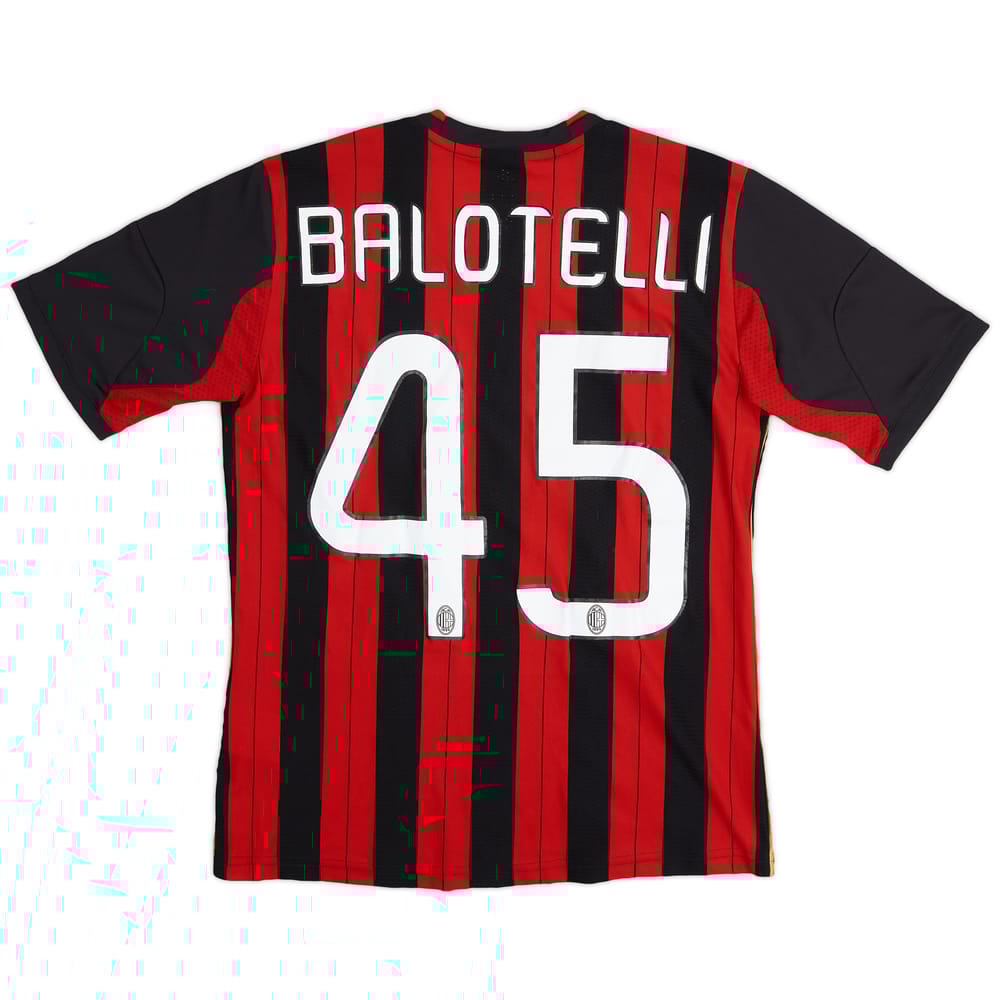 2013-14 AC Milan Home Shirt Balotelli #45 - 7/10 - (M.Boys)