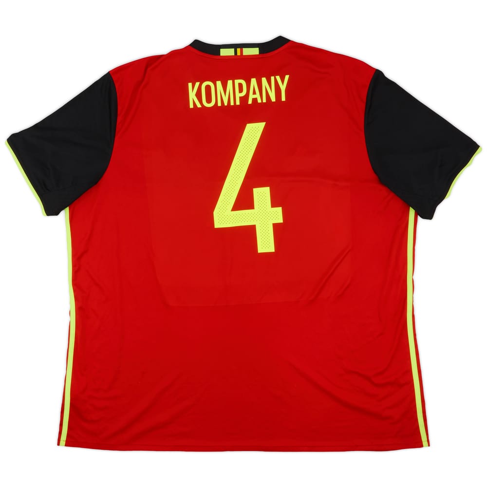 2016-17 Belgium Home Shirt Kompany #4 - 7/10 - (3XL)