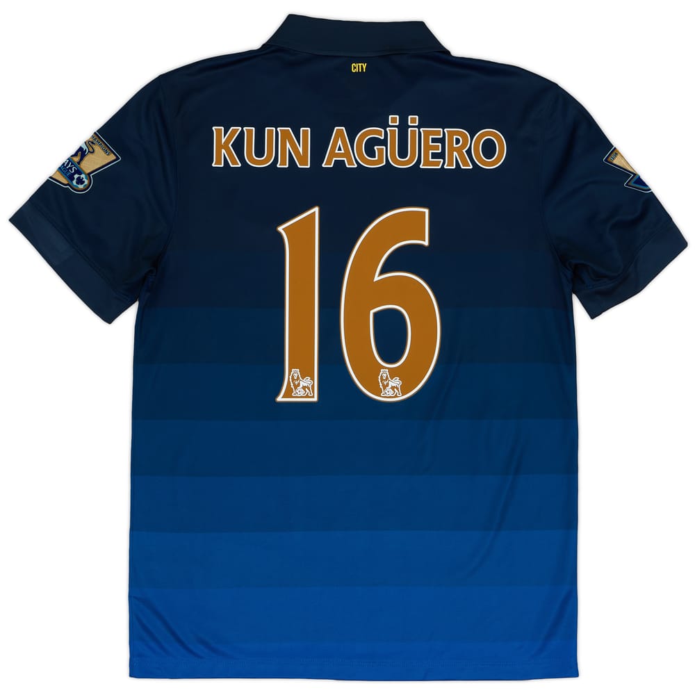 2014-15 Manchester City Away Shirt Kun Aguero #16 - 9/10 - (M)