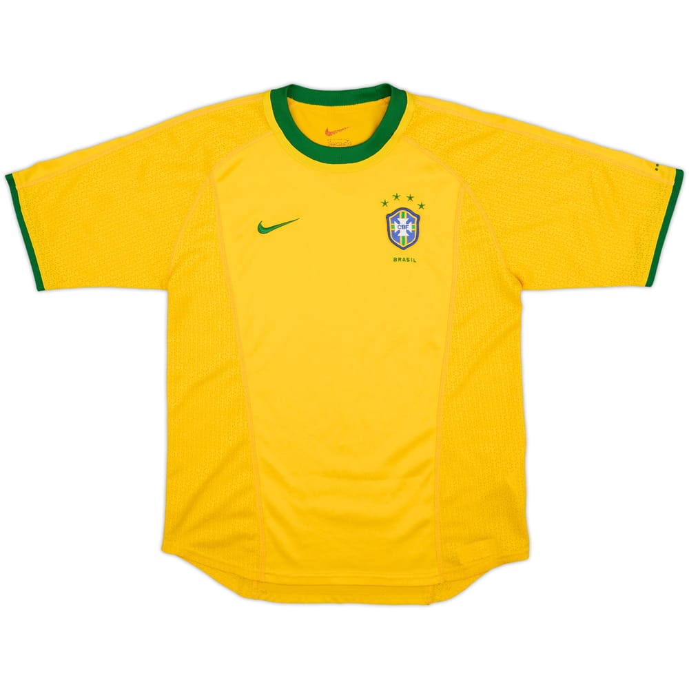 2000-02 Brazil Home Shirt - 8/10 - (L.Boys)