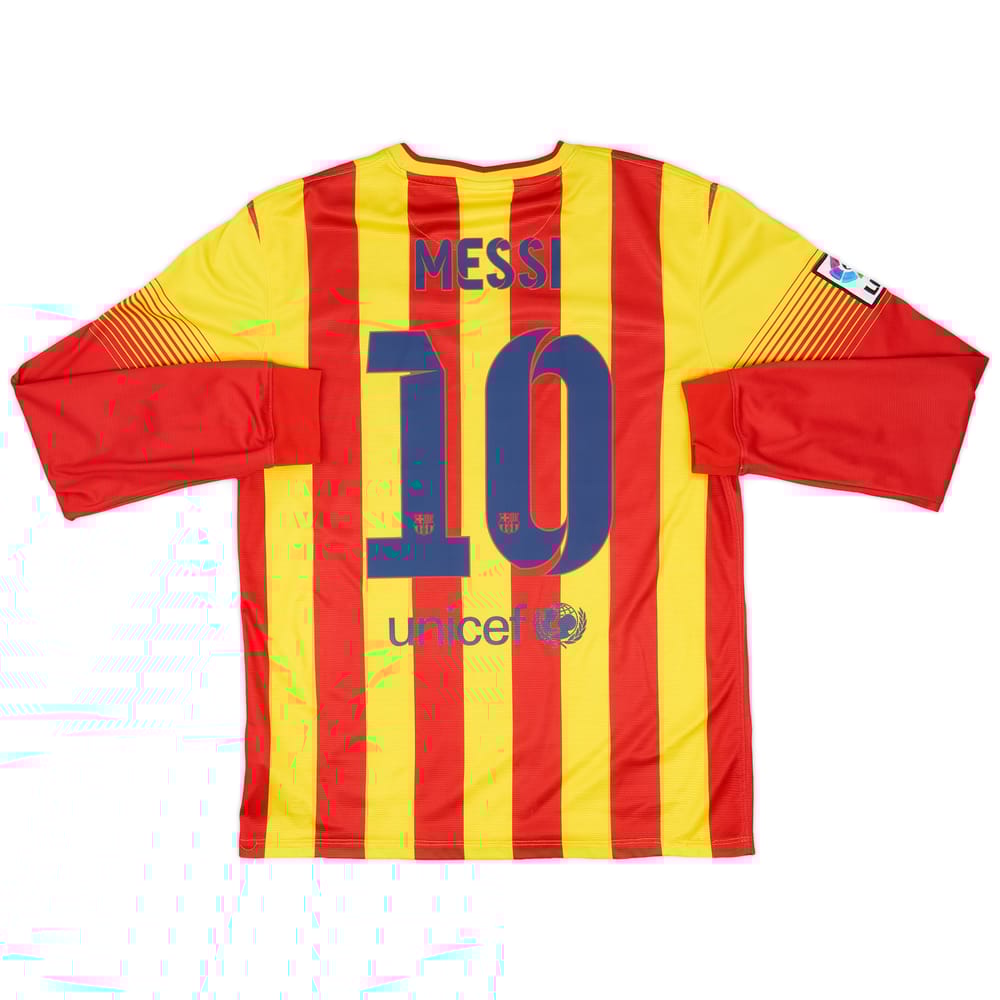 2013-15 Barcelona Away L/S Shirt Messi #10 - 7/10 - (M)