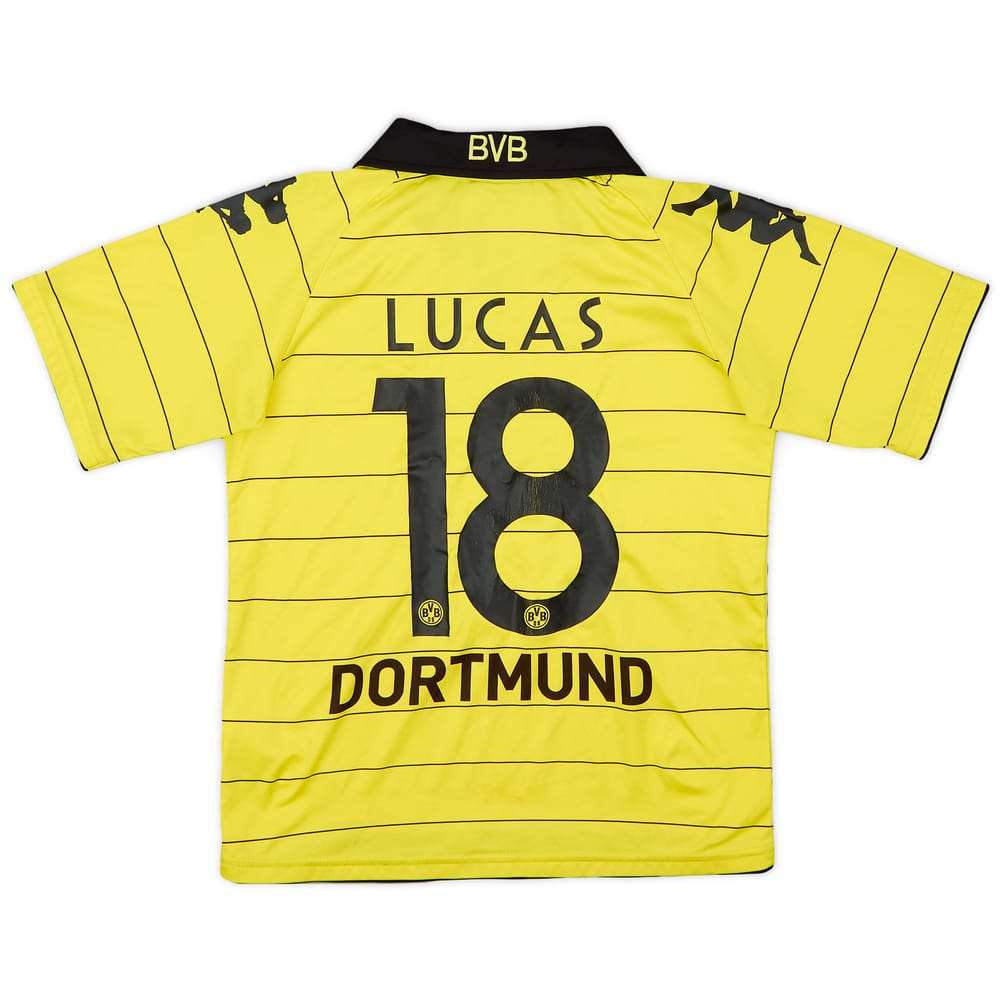2010-11 Borussia Dortmund Home Shirt Lucas #18 - 6/10 - (S.Boys)