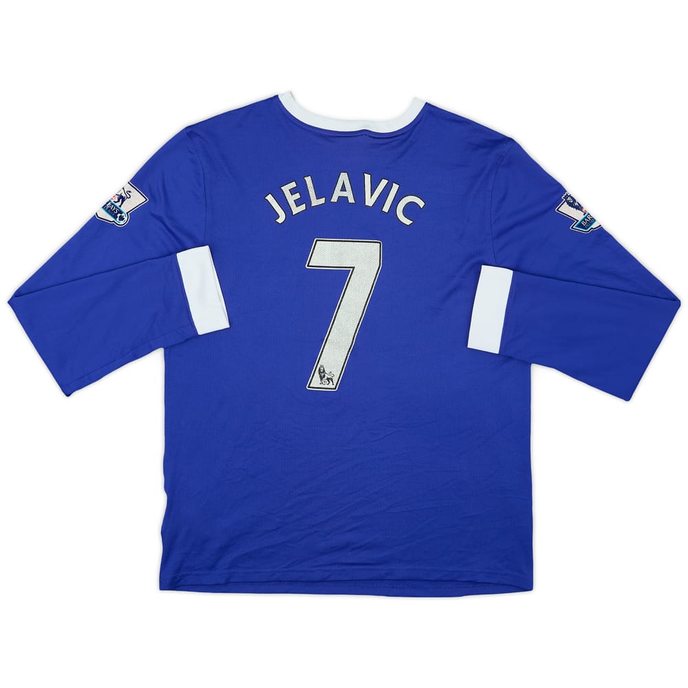 2012-13 Everton Home L/S Shirt Jelavic #7 - 6/10 - (L)