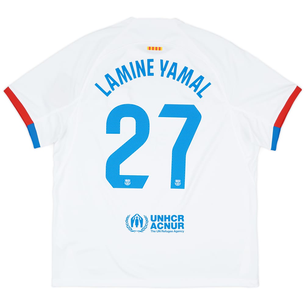 2023-24 Barcelona Away Shirt Lamine Yamal #27