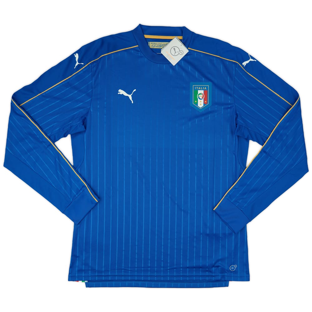 2016-17 Italy Authentic Home L/S Shirt (XL)