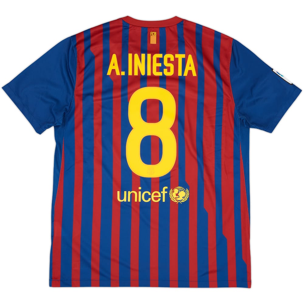 2011-12 Barcelona Home Shirt A.Iniesta #8 - 8/10 - (L)