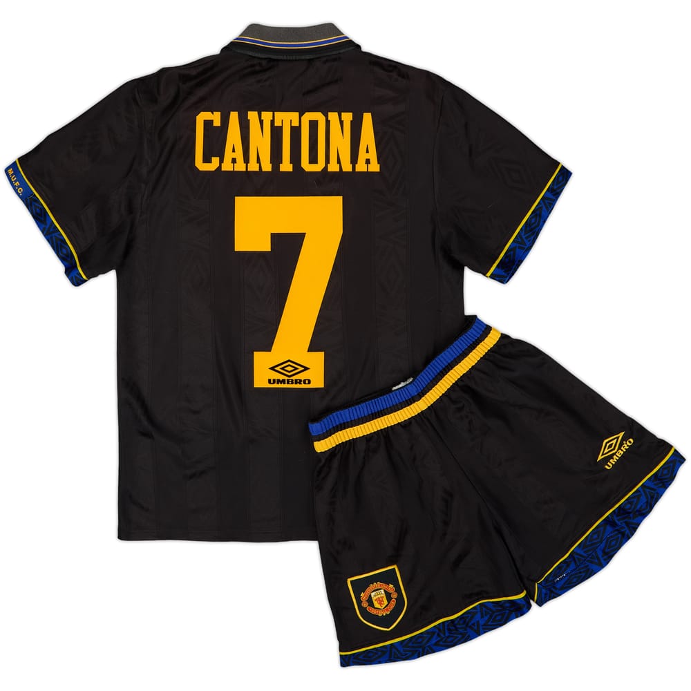 1993-95 Manchester United Away Shirt & Shorts Cantona #7 - 8/10 - (S)