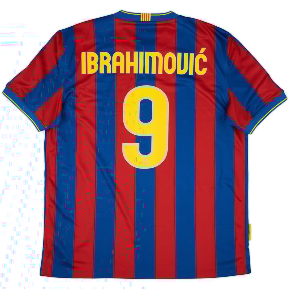 2009-10 Barcelona Home Shirt Ibrahimovic #9 (XL)
