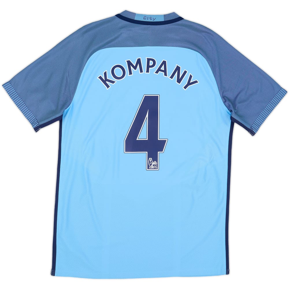 2016-17 Manchester City Authentic Home Shirt Kompany #4 (L)