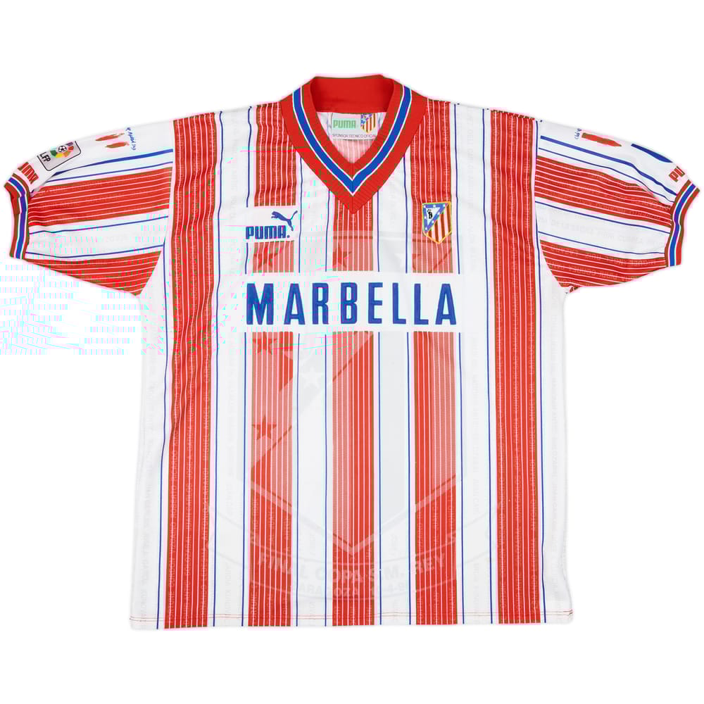 1995-96 Atletico Madrid Copa Del Rey Final Shirt - 8/10 - (L)
