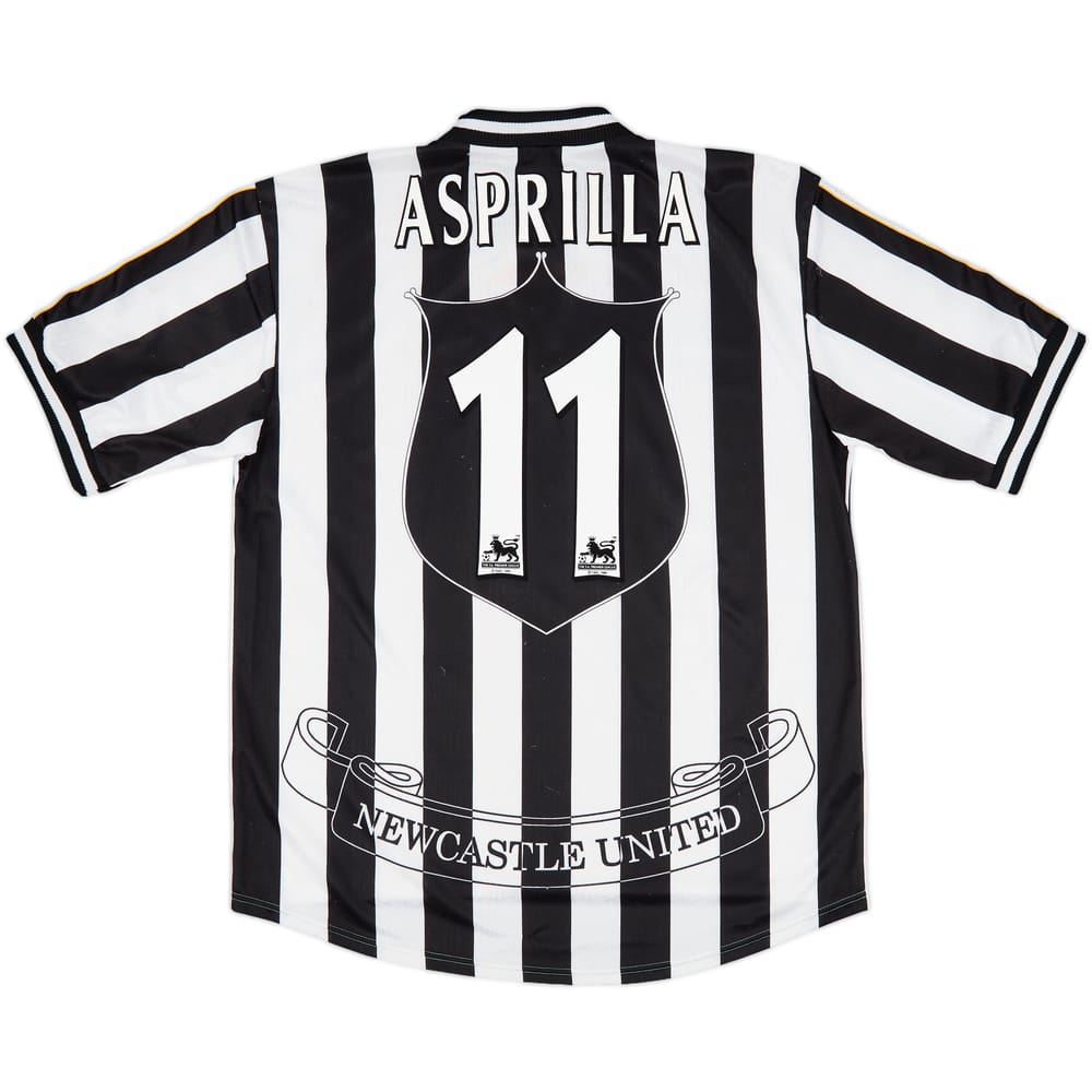 1997-99 Newcastle Home Shirt Asprilla #11 - 7/10 - (XL)