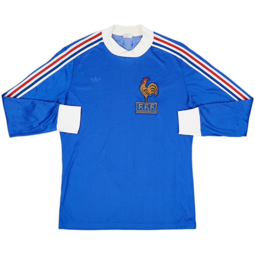 1978-80 France World Cup Home L/S Shirt - 5/10 - (M)