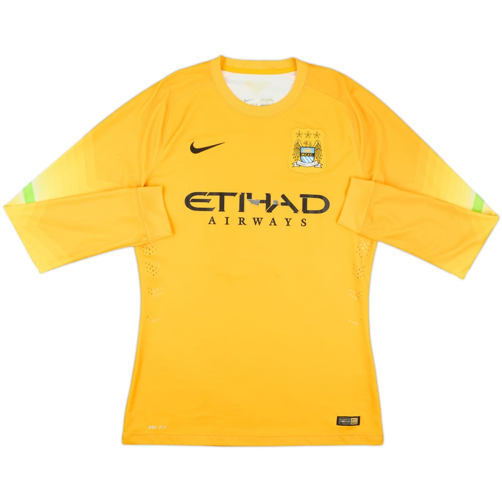 2014-15 Manchester City Match Issue GK Shirt #13