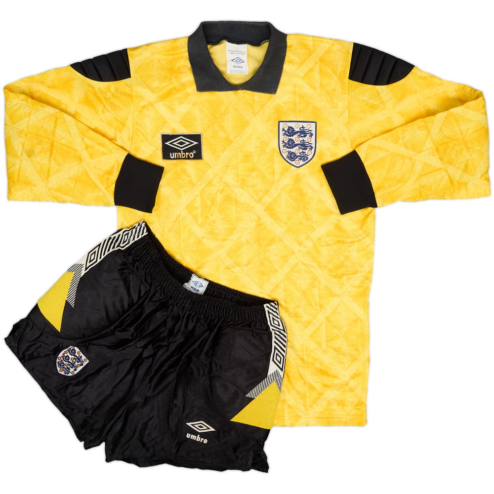 1990-92 England GK Shirt & Shorts - 8/10 - (S)
