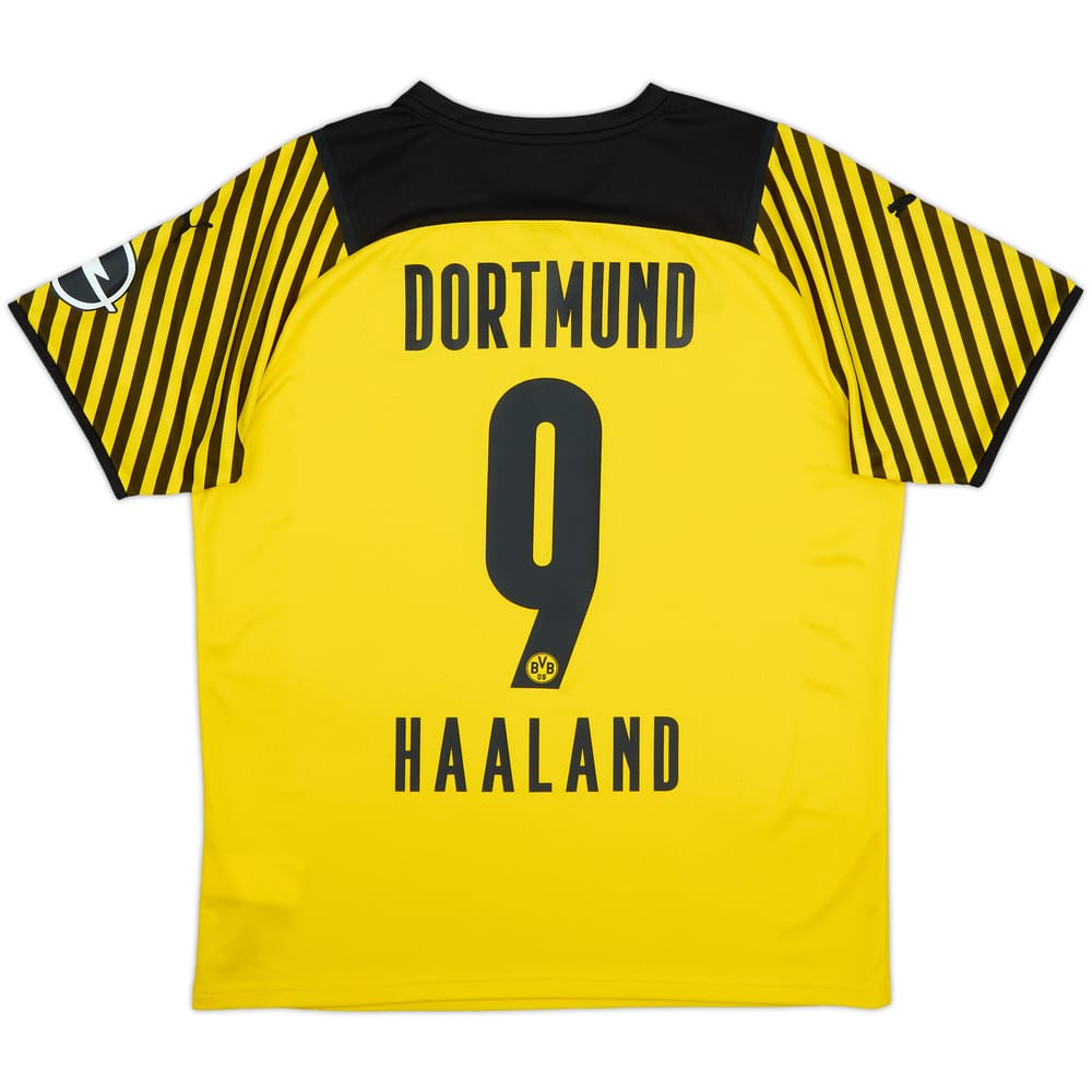 2021-22 Borussia Dortmund Home Shirt Haaland #9 - 9/10 - (L)