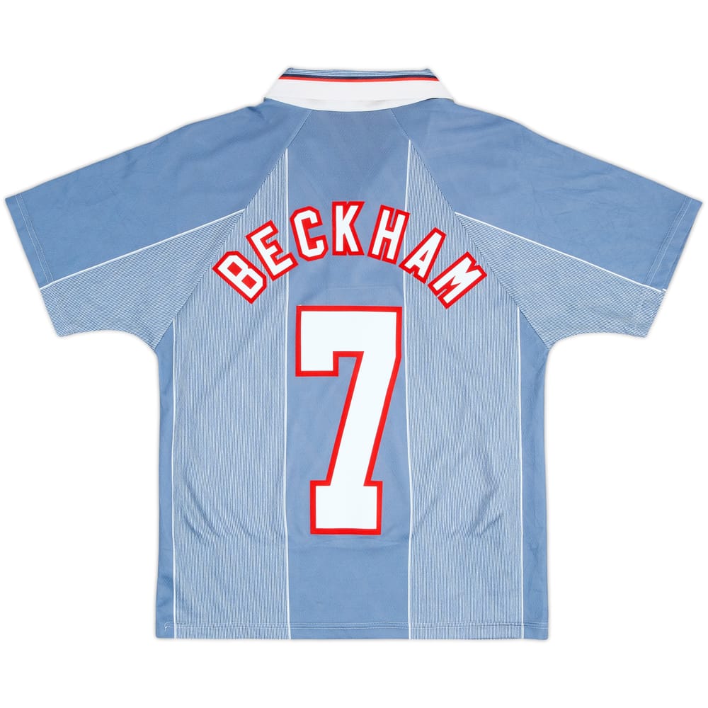 1996-97 England Away Shirt Beckham #7 - 8/10 - (Y)