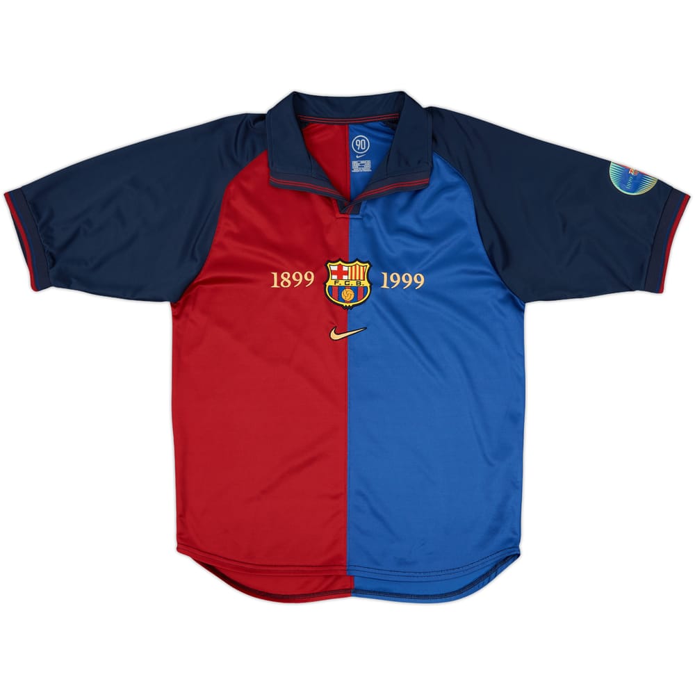2004-05 Barcelona Nike Retro 1999-00 Centenary Home Shirt - 7/10 - (S)