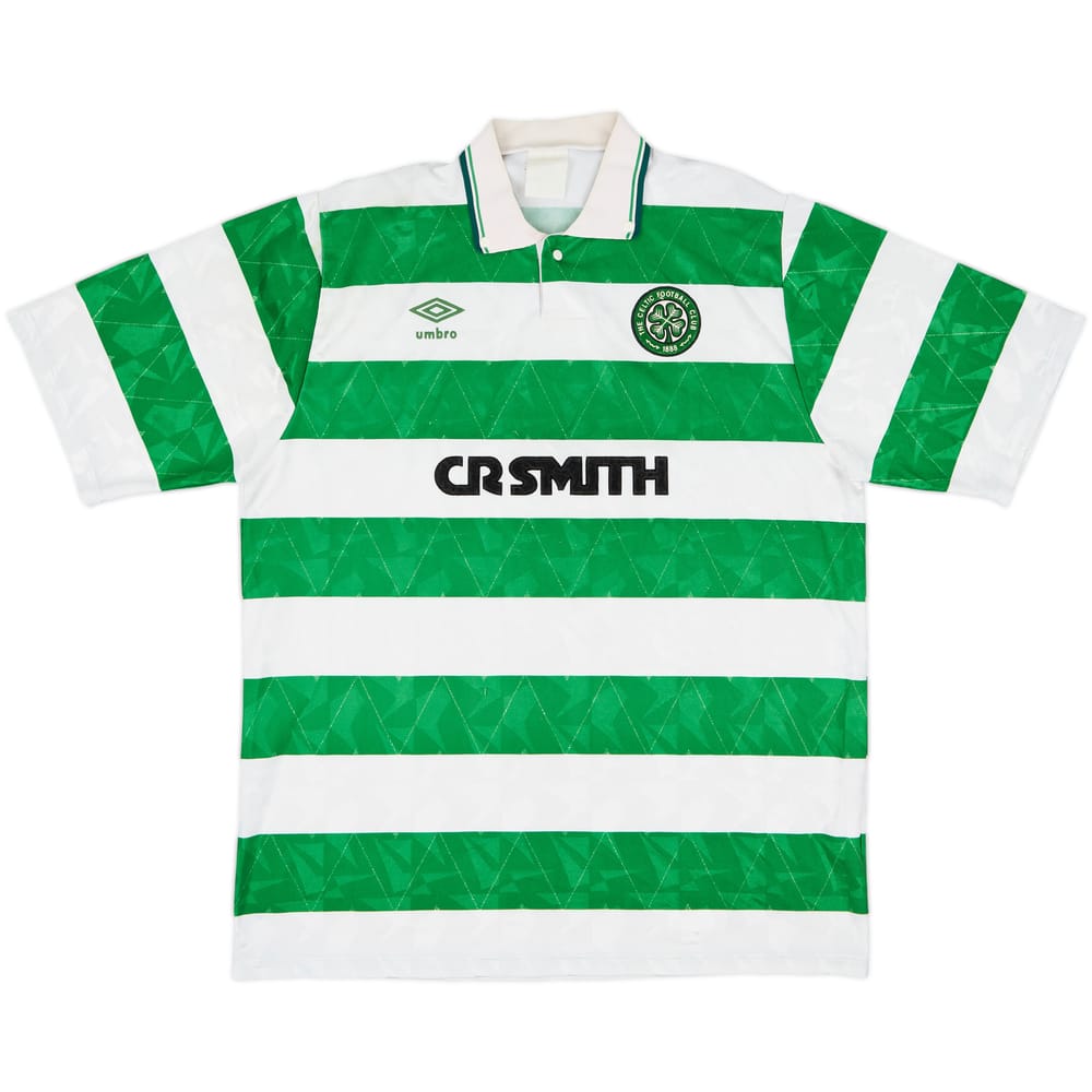 1989-91 Celtic Home Shirt - 7/10 - (XL)