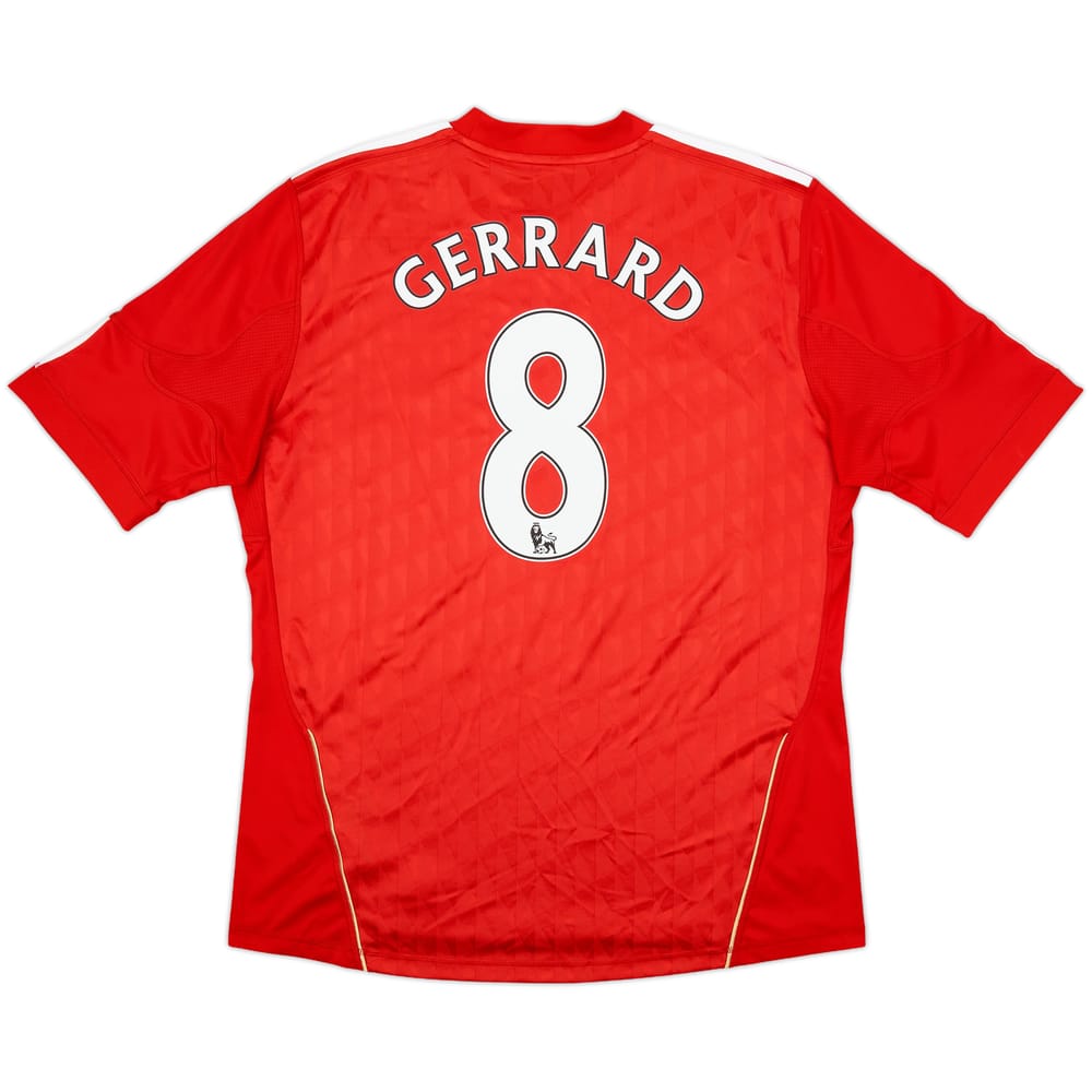 2010-12 Liverpool Home Shirt Gerrard #8 - 8/10 - (L)