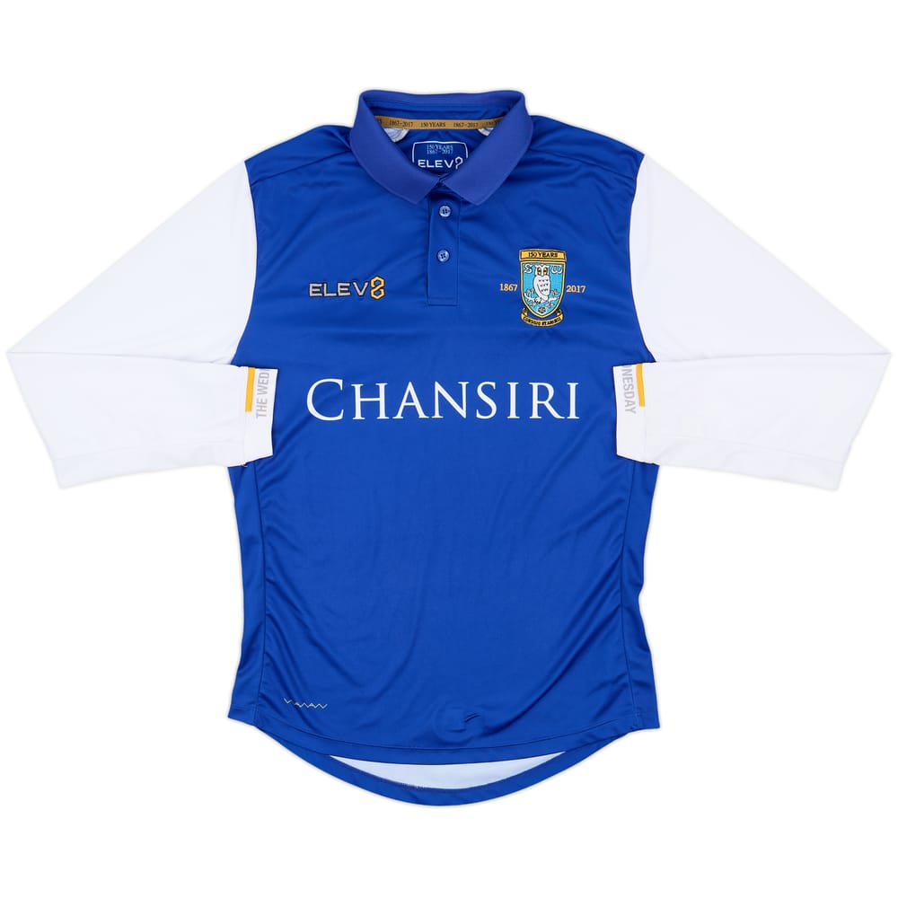 2017-18 Sheffield Wednesday Home L/S Shirt - 8/10 - (S)
