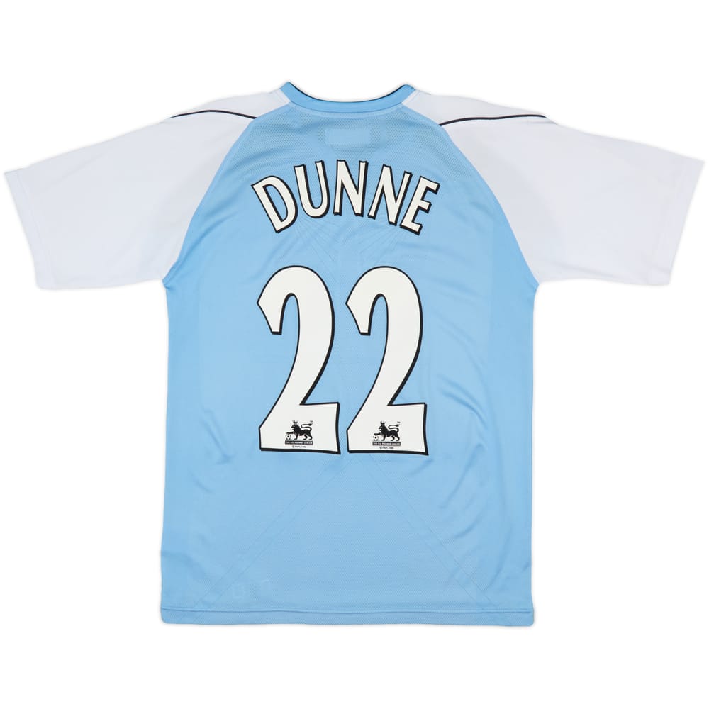 2006-07 Manchester City Home Shirt Dunne #22 - 9/10 - (M)