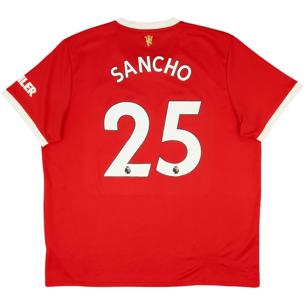 2021-22 Manchester United Home Shirt Sancho #25 - 9/10 - (XXL)