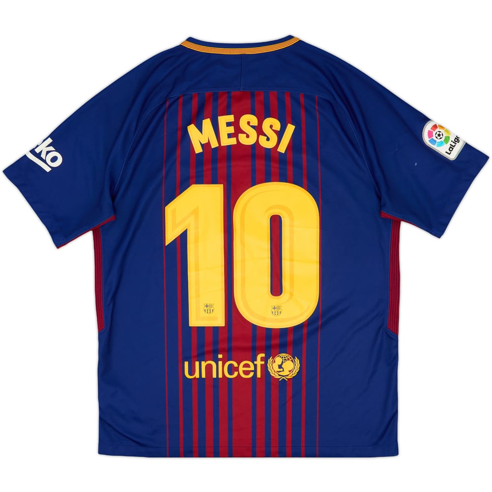 2017-18 Barcelona Home Shirt Messi #10 - 7/10 - (M)