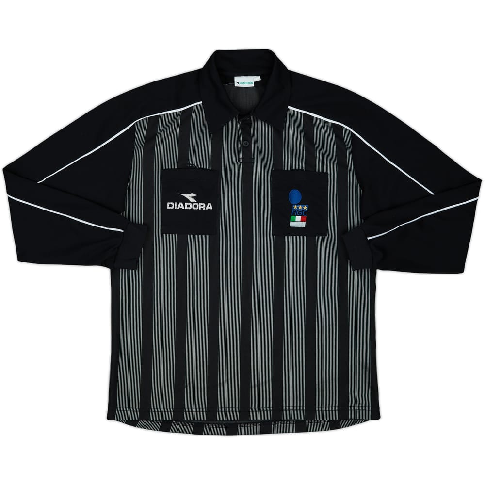 1990s Italy FIGC Diadora Referee L/S Shirt - 7/10 - (XL)