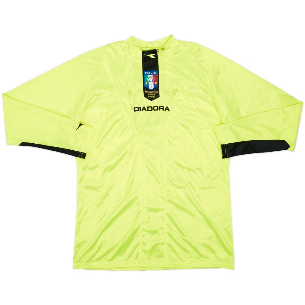 2009-10 Italy FIGC Diadora Referee L/S Shirt - 9/10 - (M)