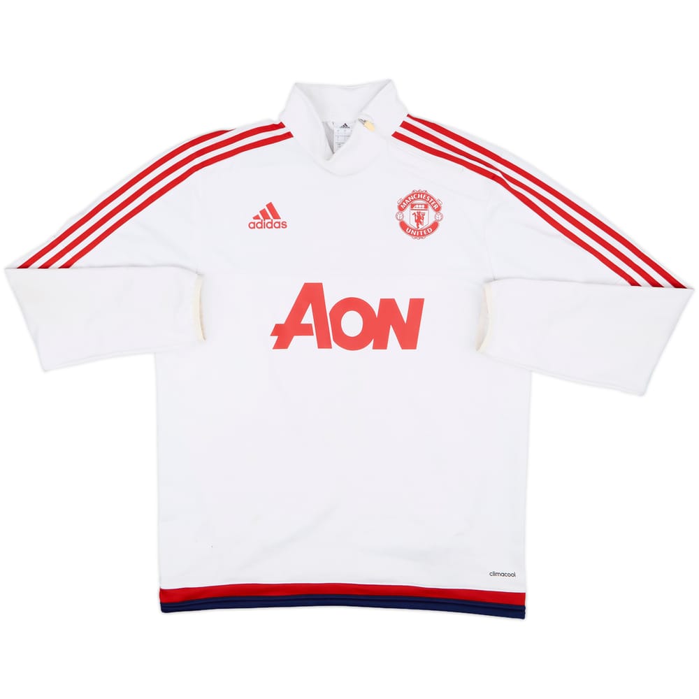 2015-16 Manchester United adidas 1/4 Zip Drill Top - 5/10 - (L)