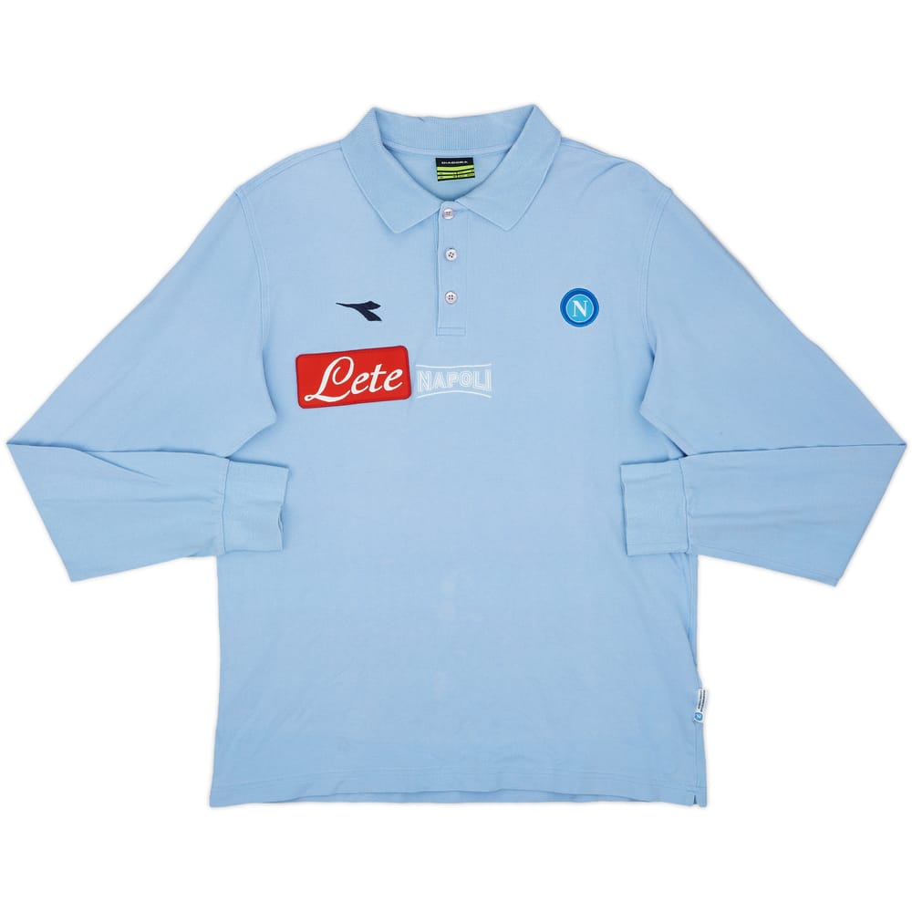 2006-07 Napoli Diadora Polo L/S Shirt - 9/10 - (M)